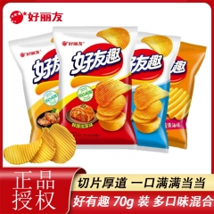 好丽友好有趣薯片韩国泡菜土豆薯条膨化有趣零食大礼包 