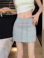 运动短裙防走光女夏季新款高腰包臀半身裙小个子a字裙裤卫裙 